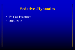 Sedative -Hypnotics