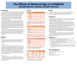 The Effect of Maternal Age on Childbirth
