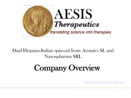 AESIS Therapeutics Presentation - Next Project 12-05 - Adriatic-next