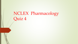 NCLEX Pharmacology Quiz 4