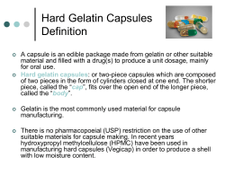 Hard gelatin capsules