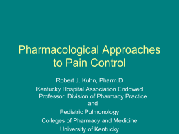 Pain Management in Pediatrics