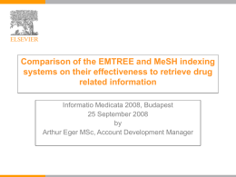 EMTREE and Mesh: A Thesaurus comparison