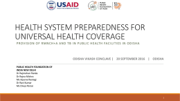 health system preparedness for universal health coverage