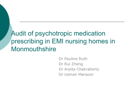 Audit on psychotropic medication prescribing in