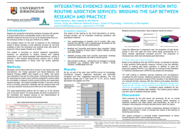 Integrating evidence-based family-intervention into