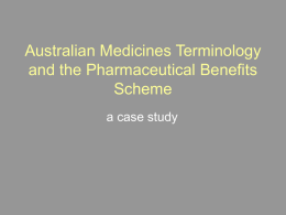 Australian Medicines Terminology and the Pharmaceutical