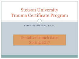 Stetson University Trauma Certificate Program