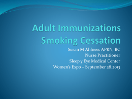 Adult Immunizations - Sleepy Eye Medical Center