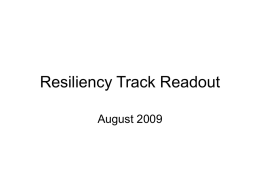Resiliency_Track_Readout_August