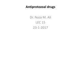 pharmacology-lect-15-n-40-antiprotozoal