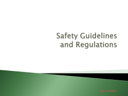 Safety Guidelines and Regulations