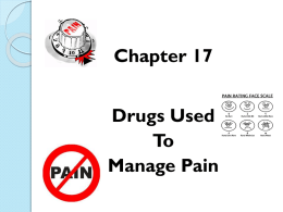 Ch. 17-Drugs Used to Manage Painx