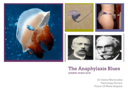 Jelly Fish Anaphylaxisx