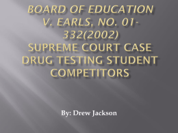 Board of Education v. Earls, No. 01