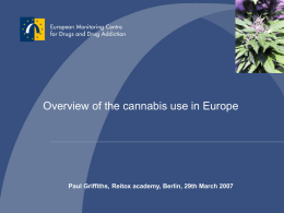 Patterns of cannabis use by age