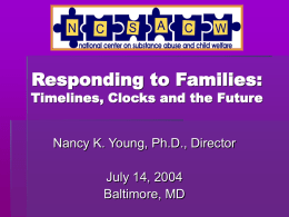 Timelines - Children and Family Futures