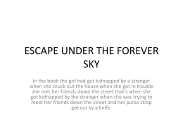 ESCAPE UNDER THE FOREVER SKY