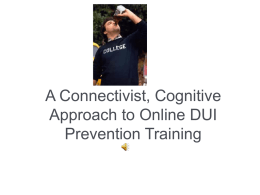 A Connectivist, Cognitive Approach to Online DUI Prevention Training