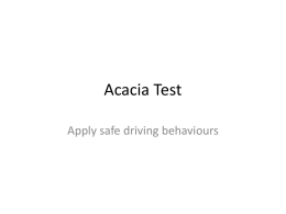 Apply Safe Driving Behaviours