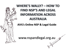 WHERE`S WALLY? * HOW TO FIND NSP*S AND LEGAL
