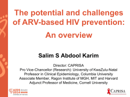 ARV-based prevention