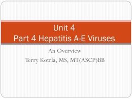 Epidemiology and Prevention of Viral Hepatitis A to E