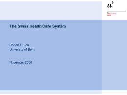 Universitat Bern - RLeu - Swiss health care system 1108