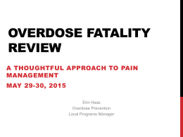 Overdose Fatality Review – Haas