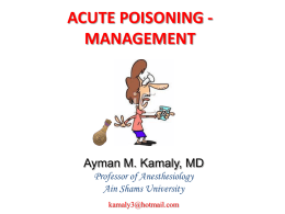 Acute Poisoning Managementx