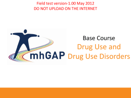 Drug Use Disorders PPT File