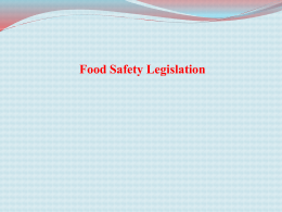 history of much modern food safety legislation