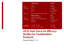 VICH Task Force for Efficacy Studies for Combination Products