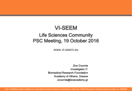 VI-SEEM_LS_PSC_Yearly_Meeting_