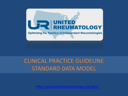 Standard Data Model - United Rheumatology