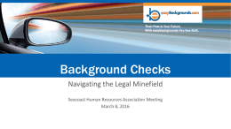 Navigating the Legal Minefield- March 2016