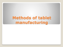 Methods of tablet manufacturing PHT311