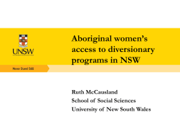 Aboriginal women`s access to diversionary programs in NSW