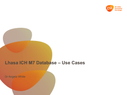 Lhasa ICH M7 Database - Use Cases.ppsx