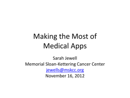 Presentation: Making the Most of Medical Apps
