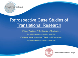 Retrospective Case Studies of Translational