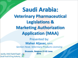 Saudi Pharmaceutical Legislations