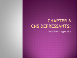 Chapter 6 CNS Depressants