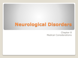 NEUROLOGICAL DISORDERS - Lectures