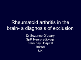 Rheumatoid arthritis meningitis