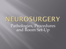 Neurosurgery Room Set-up
