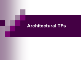 Architectural TFs