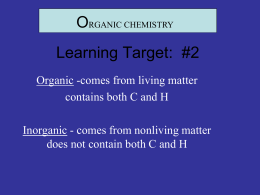 Organic and , carbo`s ppt