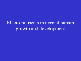 Lecture notes on macronutrients