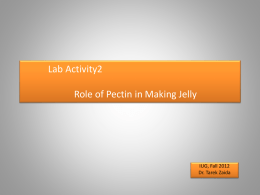 Lab Activity2 Role of Pectin in Making Jelly